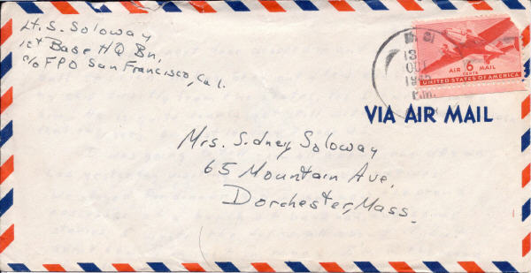 Sidney Soloway, 10-12-1945, On to Guam, 7 pages