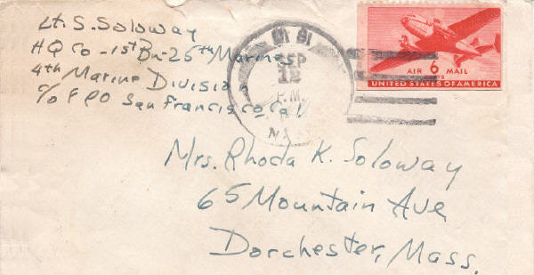Sidney Soloway, 9-11-1945, Kahului Air Station, 2 pages