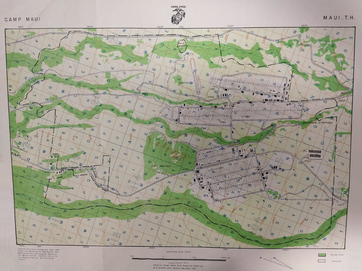 1944 Camp Maui map - click for printed map order infomation
