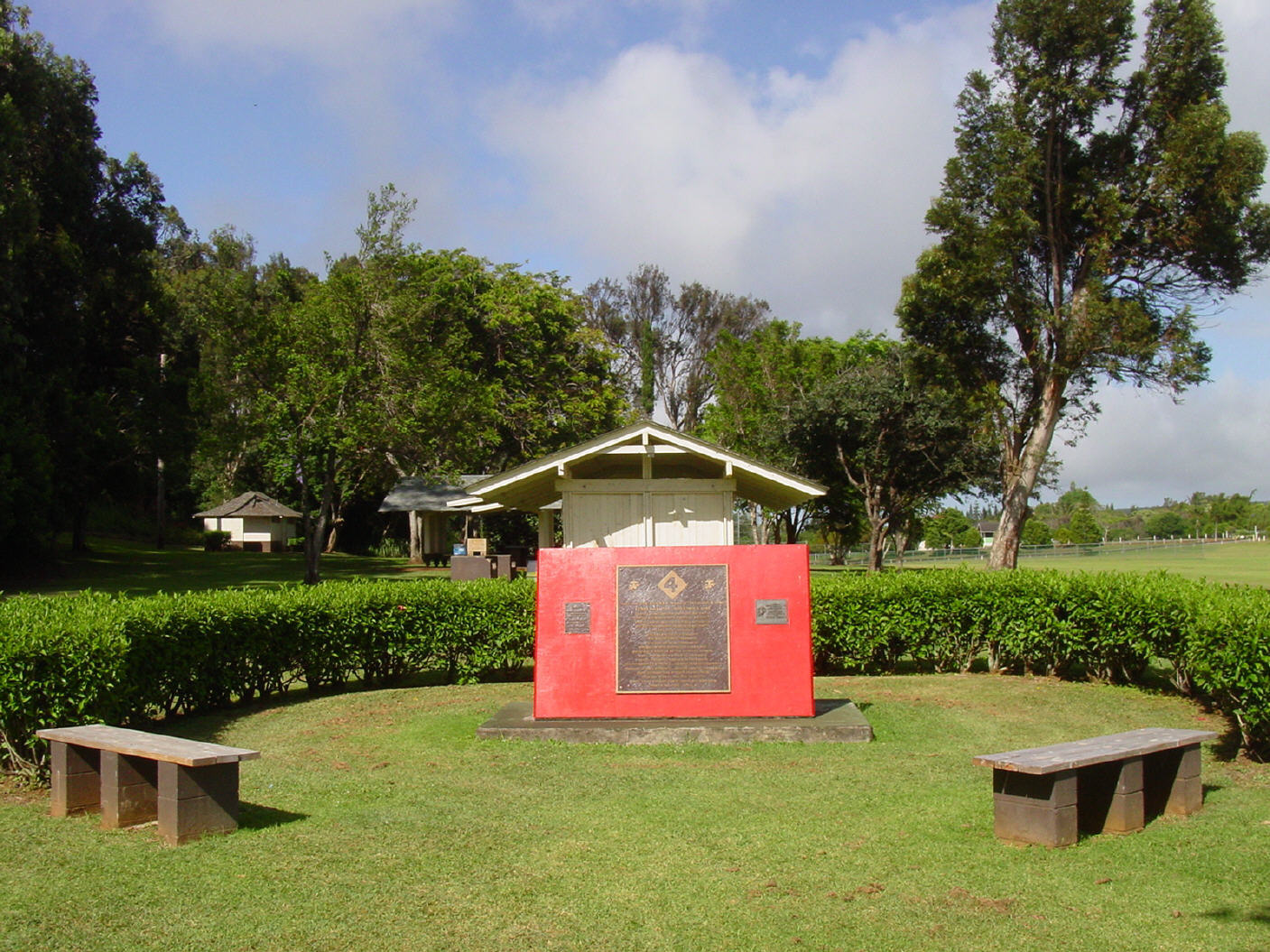 The Fourth Marine Division Memorial Park Plaque