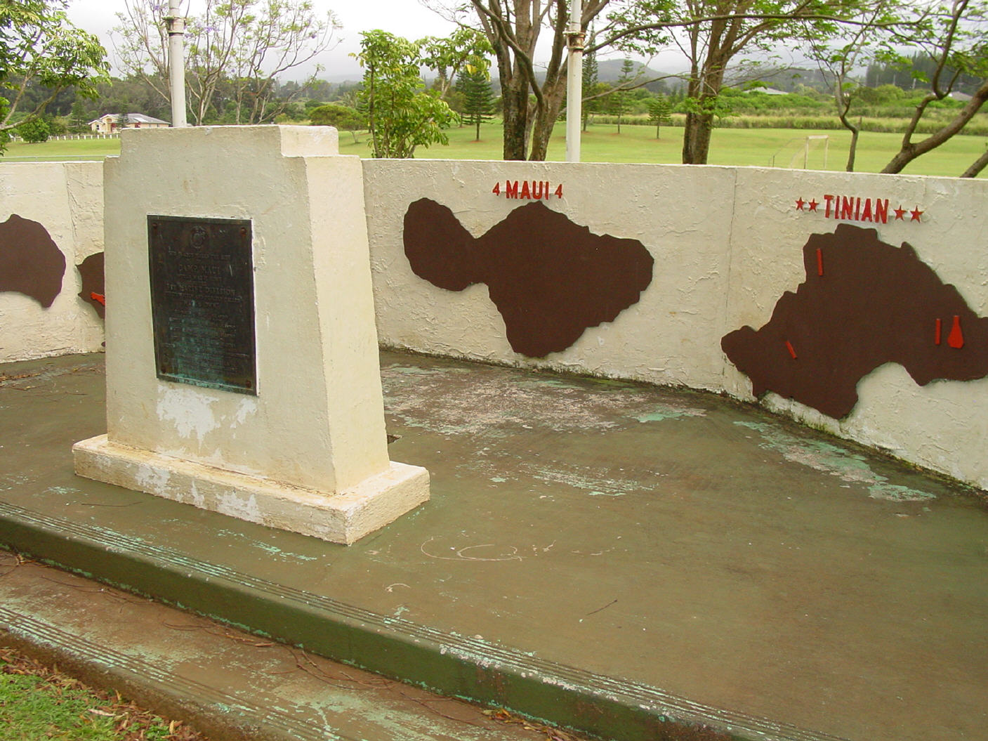 The Fourth Marine Division Memorial Park Plaque