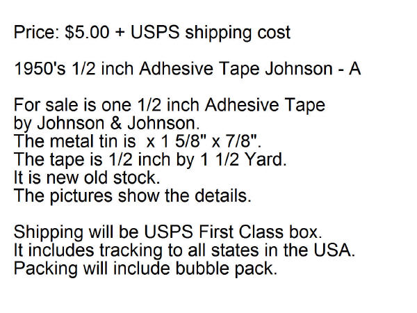 Johnson 1/2 inch Adhesive Tape description