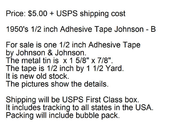 Johnson 1/2 inch Adhesive Tape description