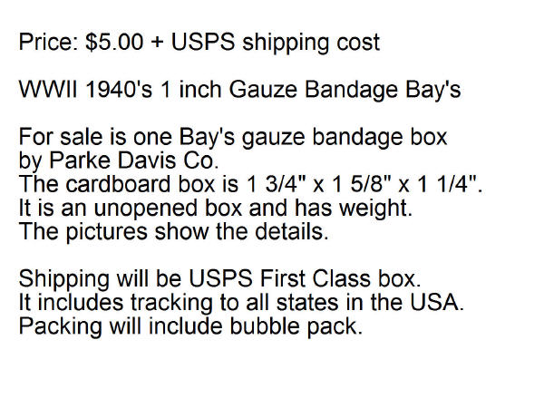 Bays 1 inch Gauze Bandage description