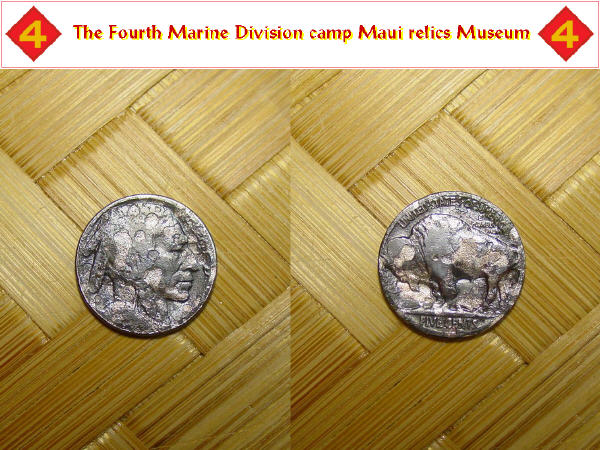 Indian head buffalo nickel coin